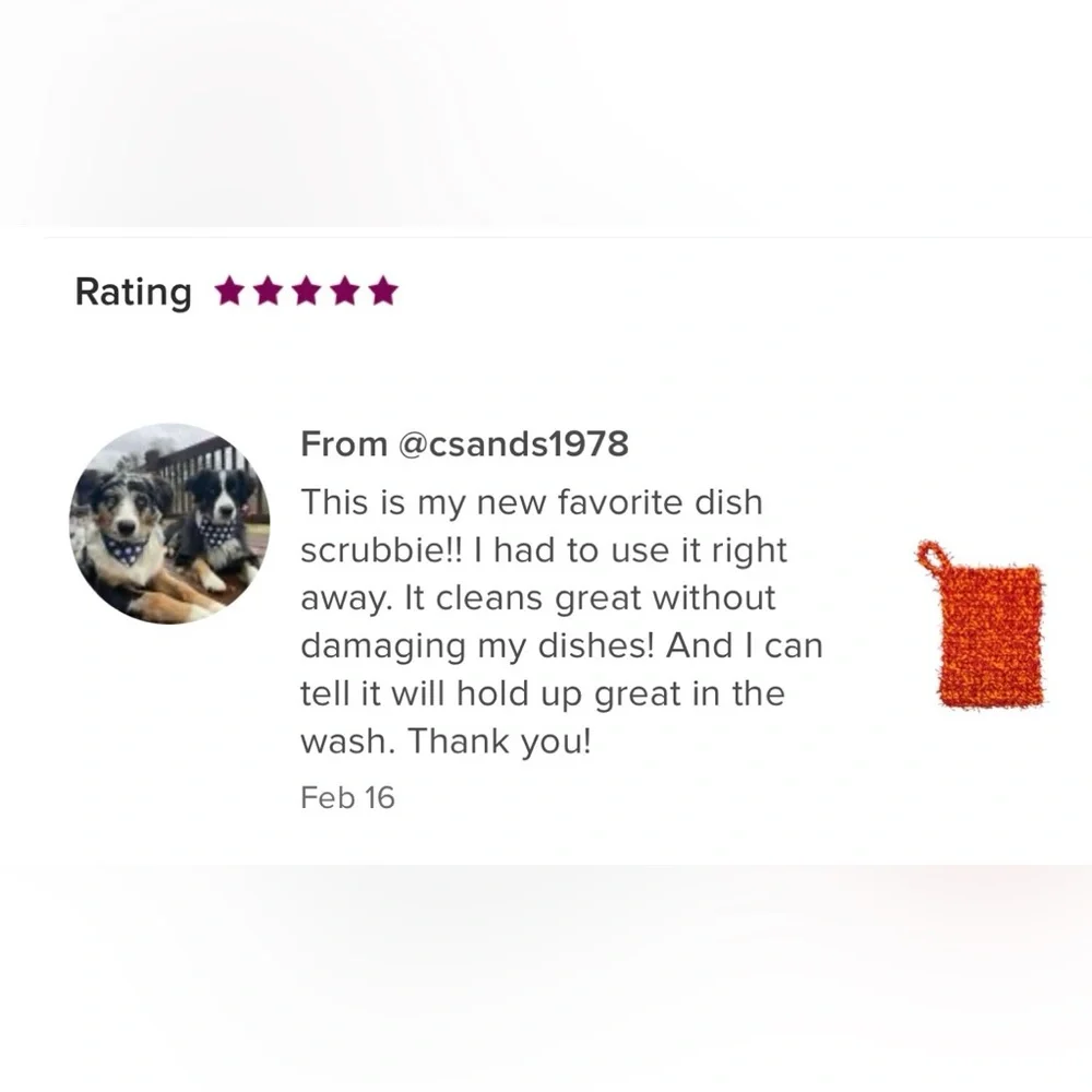 ⭐️⭐️⭐️⭐️⭐️ Rated Item - Large Handmade Crochet Dish/Multipurpose Scrubby - Picture 5 of 7